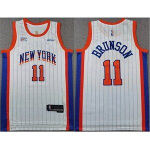 Youths Kids Mens 11 Jalen Brunson White City Stitched Jersey